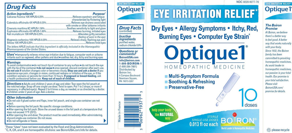 BoironOptique 1 Eye Drops 10 doses - Live Well Franklin