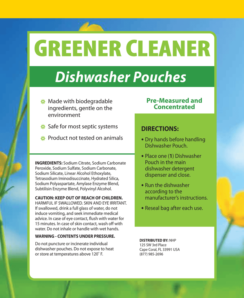 Dr. MercolaGreener Cleaner Dishwasher Pouches - Live Well Franklin