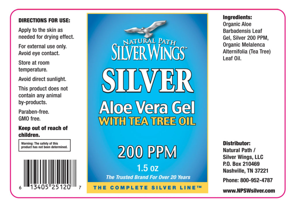 Natural Path Silver WingsColloidal Silver 200PPM Aloe Gel 1.5 oz - Live Well Franklin