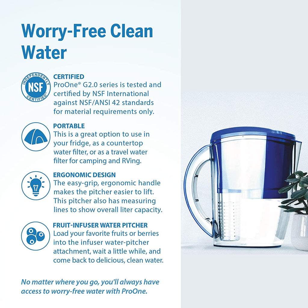 ProOneWater Filter Pitcher - Live Well Franklin